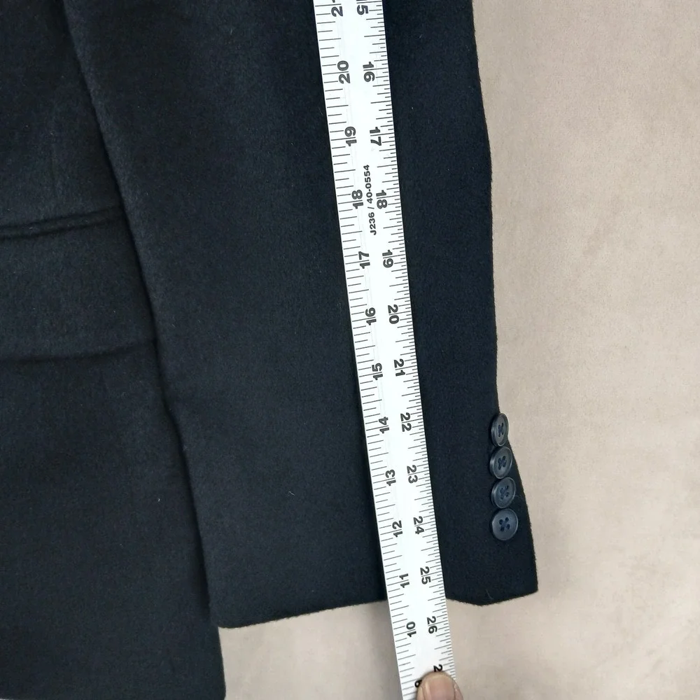 Andrew Fezza 42S Mens Blazer Jacket Wool Silk Cashmere Black 22x31 44S